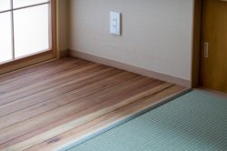 親世帯 寝室 縁甲板(既存床板再利用)